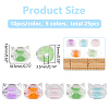 WADORN 5 Bags 5 Colors Transparent Acrylic Beads MACR-WR0001-02-2