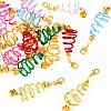 Christmas Tree Aluminum Wire & Alloy Pendant Decoration HJEW-TAC0053-2