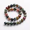 Round Natural Indian Agate Gemstone Bead Strands G-J333-07-12mm-2