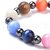 Cat Eye Beads Stretch Bracelets BJEW-P268-04-2