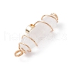 Natural Quartz Crystal Copper Wire Wrapped Pointed Pendants PALLOY-JF02535-01-4