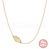 925 Sterling Silver Cable Chain Necklaces NJEW-L116-03G-1