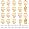 BENECREAT 16Pcs Brass Drawbench Stud Earring Findings KK-BC0011-40-1