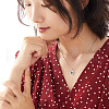 Compass Brass Black Enamel Pendant Necklaces for Women FS-WGDA031-02-2