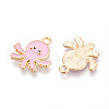 Marine Animals Alloy Enamel Pendants ENAM-T022-34A-2