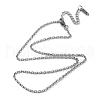 Non-Tarnish 304 Stainless Steel Cable Chain Necklace NJEW-D045-12P-1