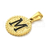 Ion Plating(IP) 304 Stainless Steel Enamel Pendants STAS-R231-19M-G-2