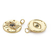 Brass Micro Pave Cubic Zirconia Pendants KK-Q252-048-NF-2