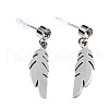 201 Stainless Steel Dangle Stud Earrings EJEW-T008-JN749-1