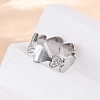 304 Stainless Steel with Rhinestone Finger Rings RJEW-Q020-15P-5