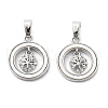 Brass Micro Pave Cubic Zirconia Pendants KK-L222-014P-1