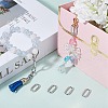 SUNNYCLUE 6Pcs Brass Spring Gate Rings FIND-SC0010-96B-4