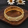 Brass Bangles for Women BJEW-D313-08G-1