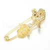 Alloy Glass Rhinestones Brooches JEWB-G001-01-1