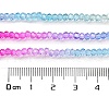 Transparent Painted Glass Beads Strands X1-DGLA-A034-T1mm-A14-3