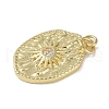 Brass Micro Pave Cubic Zirconia Pendants KK-E110-09G-2