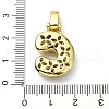 Brass Micro Pave Clear Cubic Zirconia Pendants KK-M279-01G-C-3