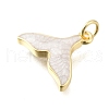 Brass Enamel Pendants KK-S523-21G-3