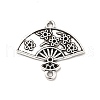 Tibetan Style Alloy Connector Charms PALLOY-M198-29AS-1