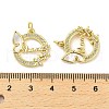 Brass Micro Pave Clear Cubic Zirconia Pendants KK-K365-23G-3