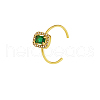 Stylish Stainless Steel Pave Cubic Zirconia Cuff Rings for Women PN1214-4-2