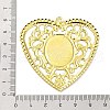 Rack Plating Iron Hollow Big Pendant Cabochon Settings IFIN-Q134-03G-3
