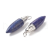 Natural & Synthetic Mixed Gemstone Big Pointed Pendants G-C051-08P-4
