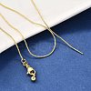 1MM Brass Wheat Chain Adjustable Slider Necklaces NJEW-M108-21G-1