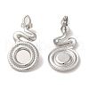 304 Stainless Steel Snake Stud Earrings EJEW-C114-32P-1