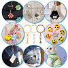 15Pcs 3 Colors Iron Split Key Rings KEYC-PH01509-5