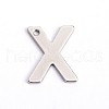 Tarnish Resistant 304 Stainless Steel Letter Charms STAS-O072-X-1