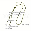 Glass Seed Beaded Lariat Necklaces with Flower VX1861-2