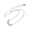 201 Stainless Steel Number 333 with Butterfly Wings Pendant Necklaces NJEW-P332-01A-P-4