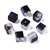 Frosted Glass Beads with Golden Glitter Powder X1-DGLA-NH001-8mm-01B-1