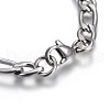 Tarnish Resistant 304 Stainless Steel Figaro Chain Bracelets BJEW-L637-04B-P-3