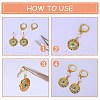 10Pcs Brass Micro Pave Clear Cubic Zirconia Hoop Earring Findings ZIRC-SZ0005-14-4