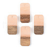 Opaque Resin & Walnut Wood Pendants RESI-S389-044A-C02-1