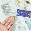 SUNNYCLUE 32Pcs 2 Style Brass Clip-on Earring Converters Findings DIY-SC0024-17-3
