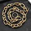 304 Stainless Steel Rolo Chain Necklace BJEW-L399-03G-2