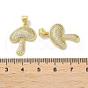 Rack Plating Brass Micro Pave Cubic Zirconia Pendants KK-Z039-03G-3