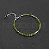 Natural Peridot Bead Bracelet ZW6419-4-3