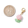 Flower Glass Seed Beads Beaded Pendant Decorations HJEW-MZ00195-5