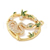 Brass Micro Pave Cubic Zirconia Pendants KK-M326-03G-2