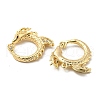 Brass Micro Pave Clear Cubic Zirconia Pendants KK-H460-10G-2
