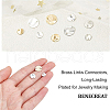 BENECREAT 72Pcs 9 Style Brass Links Connectors KK-BC0002-54-3