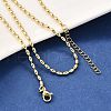 2.5MM Brass Oval Link Chain Necklaces NJEW-M108-20G-1
