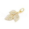 Brass Micro Pave Cubic Zirconia Pendants KK-U062-25G-2