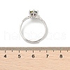 Rhodium Plated 925 Sterling Silver Moissanite Adjustable Rings for Women RJEW-U038-03P-5