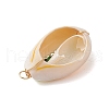 6Pcs 6 Styles Natural Cowrie Shell & Glass Seed Beads Pendants PALLOY-JF02759-04-5