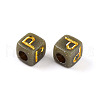 Plating Acrylic Beads OACR-N140-01G-P-2